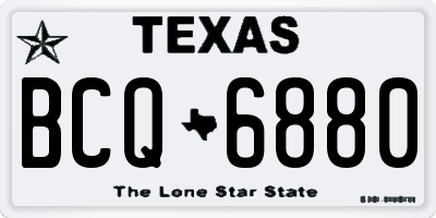 TX license plate BCQ6880