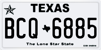 TX license plate BCQ6885