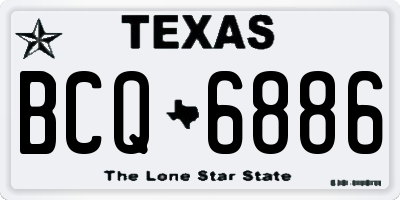 TX license plate BCQ6886
