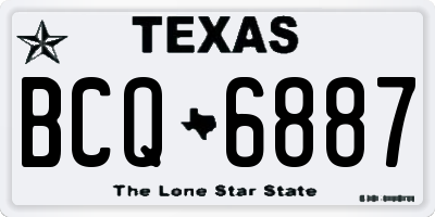 TX license plate BCQ6887