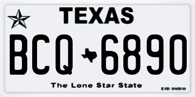 TX license plate BCQ6890