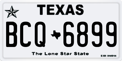 TX license plate BCQ6899