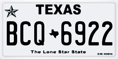 TX license plate BCQ6922
