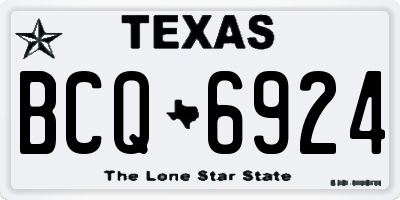 TX license plate BCQ6924