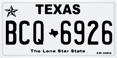 TX license plate BCQ6926