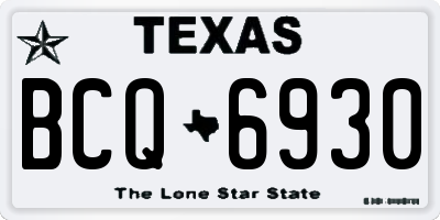 TX license plate BCQ6930