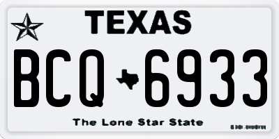 TX license plate BCQ6933