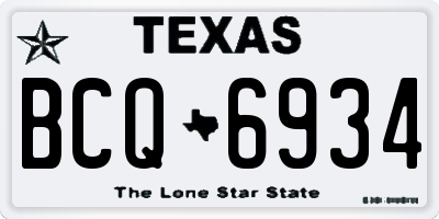 TX license plate BCQ6934