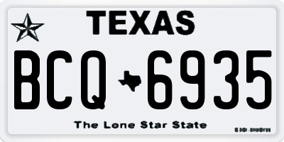 TX license plate BCQ6935