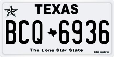 TX license plate BCQ6936