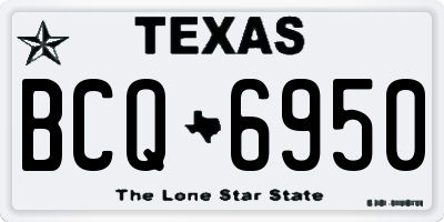 TX license plate BCQ6950