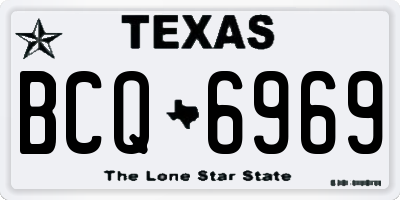 TX license plate BCQ6969