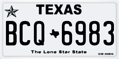 TX license plate BCQ6983
