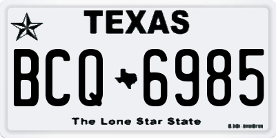 TX license plate BCQ6985