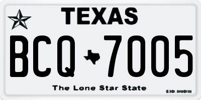 TX license plate BCQ7005