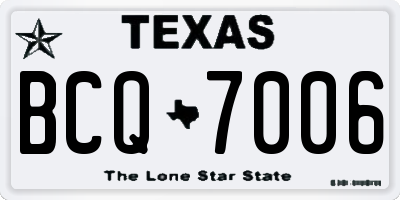 TX license plate BCQ7006