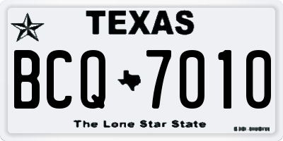 TX license plate BCQ7010