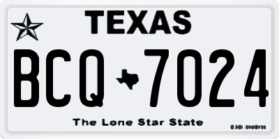 TX license plate BCQ7024