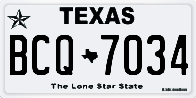 TX license plate BCQ7034