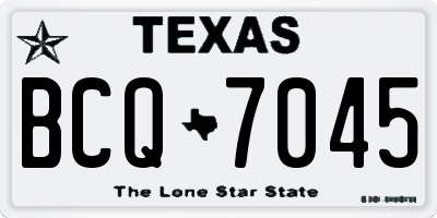 TX license plate BCQ7045