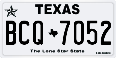 TX license plate BCQ7052