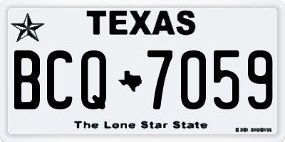 TX license plate BCQ7059