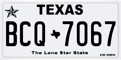 TX license plate BCQ7067