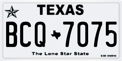 TX license plate BCQ7075