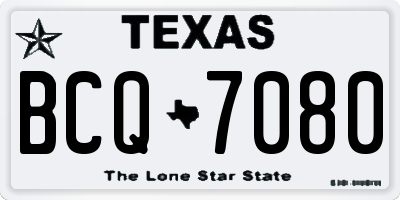TX license plate BCQ7080