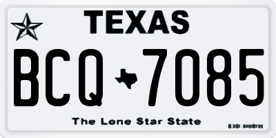 TX license plate BCQ7085