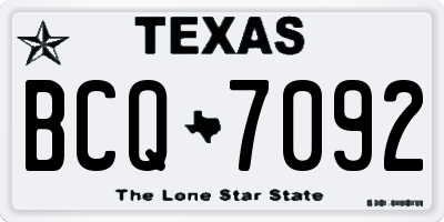 TX license plate BCQ7092