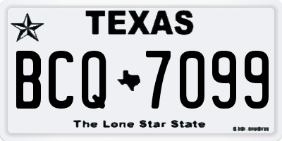 TX license plate BCQ7099