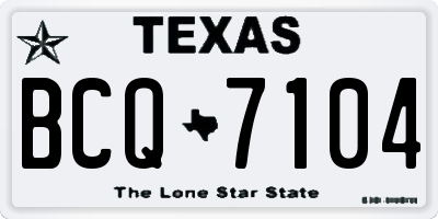 TX license plate BCQ7104