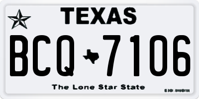 TX license plate BCQ7106