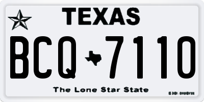 TX license plate BCQ7110