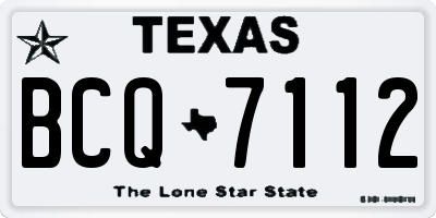 TX license plate BCQ7112