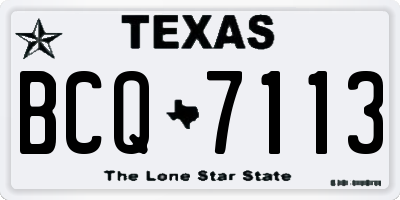 TX license plate BCQ7113
