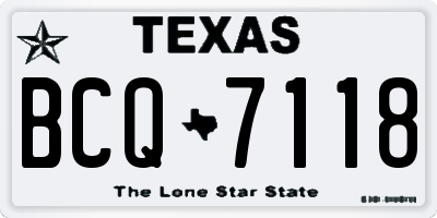 TX license plate BCQ7118