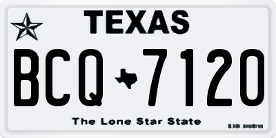 TX license plate BCQ7120