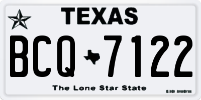 TX license plate BCQ7122