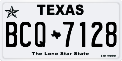 TX license plate BCQ7128