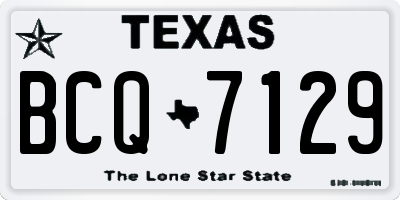 TX license plate BCQ7129