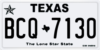TX license plate BCQ7130