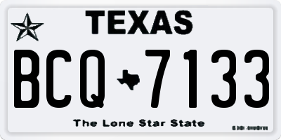 TX license plate BCQ7133