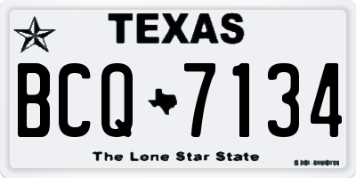 TX license plate BCQ7134