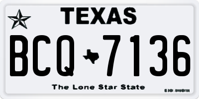 TX license plate BCQ7136