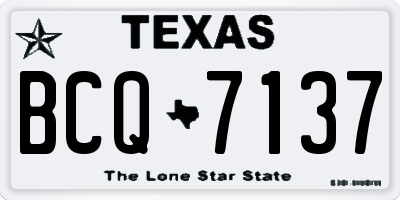 TX license plate BCQ7137