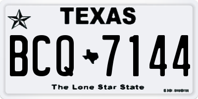 TX license plate BCQ7144
