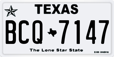 TX license plate BCQ7147