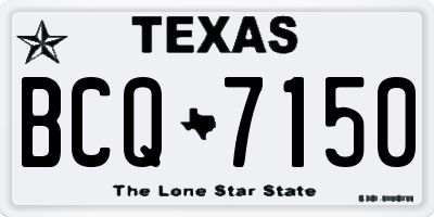 TX license plate BCQ7150